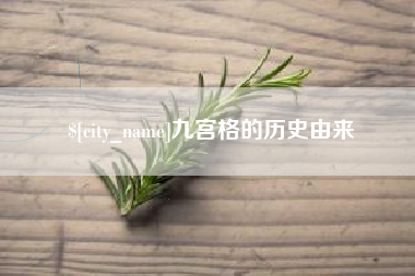 中卫九宫格的历史由来