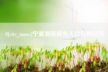 中卫宁夏消防报名入口官网公告