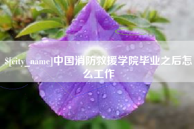 中卫中国消防救援学院毕业之后怎么工作