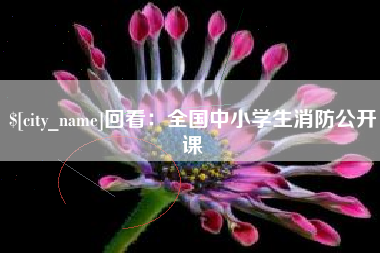 中卫回看：全国中小学生消防公开课