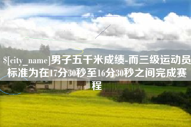 中卫男子五千米成绩-而三级运动员标准为在17分30秒至16分30秒之间完成赛程