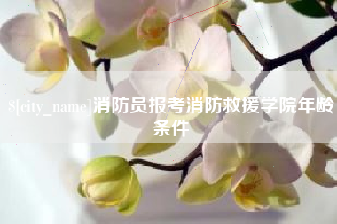 中卫消防员报考消防救援学院年龄条件