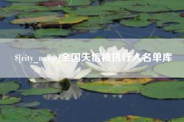 中卫全国失信被执行人名单库