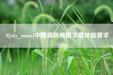 中卫中国消防救援学院体能要求
