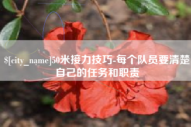 中卫50米接力技巧-每个队员要清楚自己的任务和职责