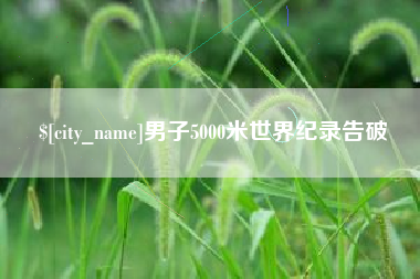 中卫男子5000米世界纪录告破