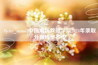 中卫中国消防救援学院2024年录取分数线是多少