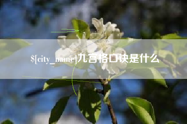 中卫九宫格口诀是什么