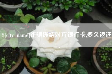 中卫诈骗冻结对方银行卡,多久返还