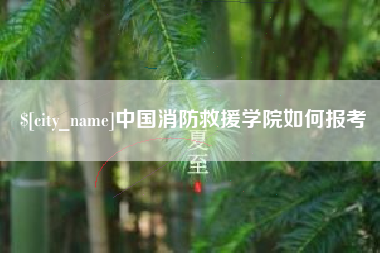 中卫中国消防救援学院如何报考