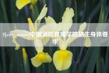 中卫中国消防救援学院招生身体要求