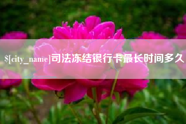中卫司法冻结银行卡最长时间多久