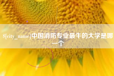 中卫中国消防专业最牛的大学是哪一个