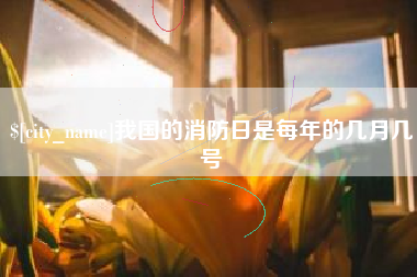 中卫我国的消防日是每年的几月几号