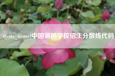 中卫中国消防学校招生分数线代码