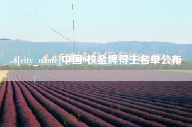 中卫中国9枚金牌得主名单公布