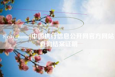 中卫中国执行信息公开网官方网站查询结案证明