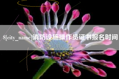 中卫消防设施操作员证书报名时间