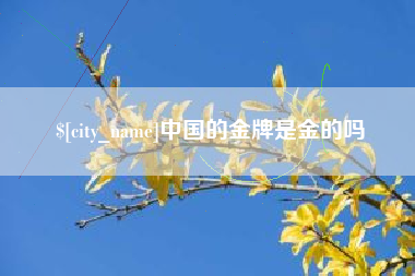 中卫中国的金牌是金的吗