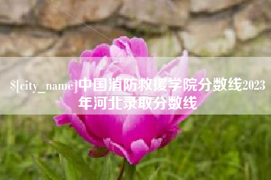 中卫中国消防救援学院分数线2023年河北录取分数线