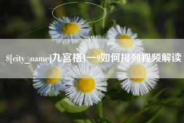 中卫九宫格1一9如何排列视频解读