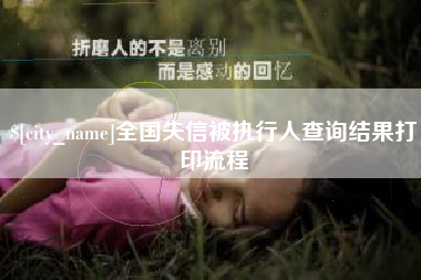 中卫全国失信被执行人查询结果打印流程