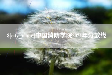 中卫中国消防学院2024年分数线