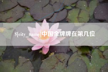 中卫中国金牌牌在第几位
