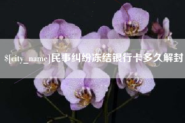 中卫民事纠纷冻结银行卡多久解封