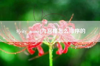 中卫九宫格怎么排序的