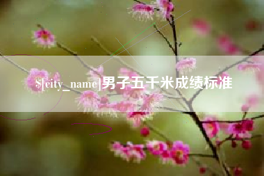 中卫男子五千米成绩标准