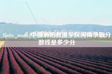 中卫中国消防救援学院河南录取分数线是多少分