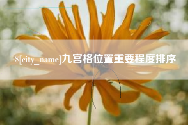 中卫九宫格位置重要程度排序