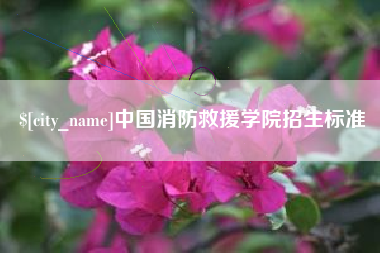中卫中国消防救援学院招生标准