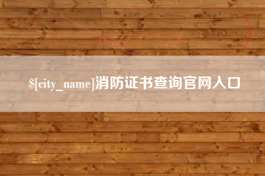中卫消防证书查询官网入口