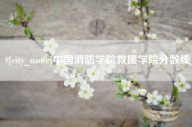 中卫中国消防学院救援学院分数线