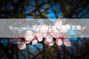 中卫消防院校报考条件合集